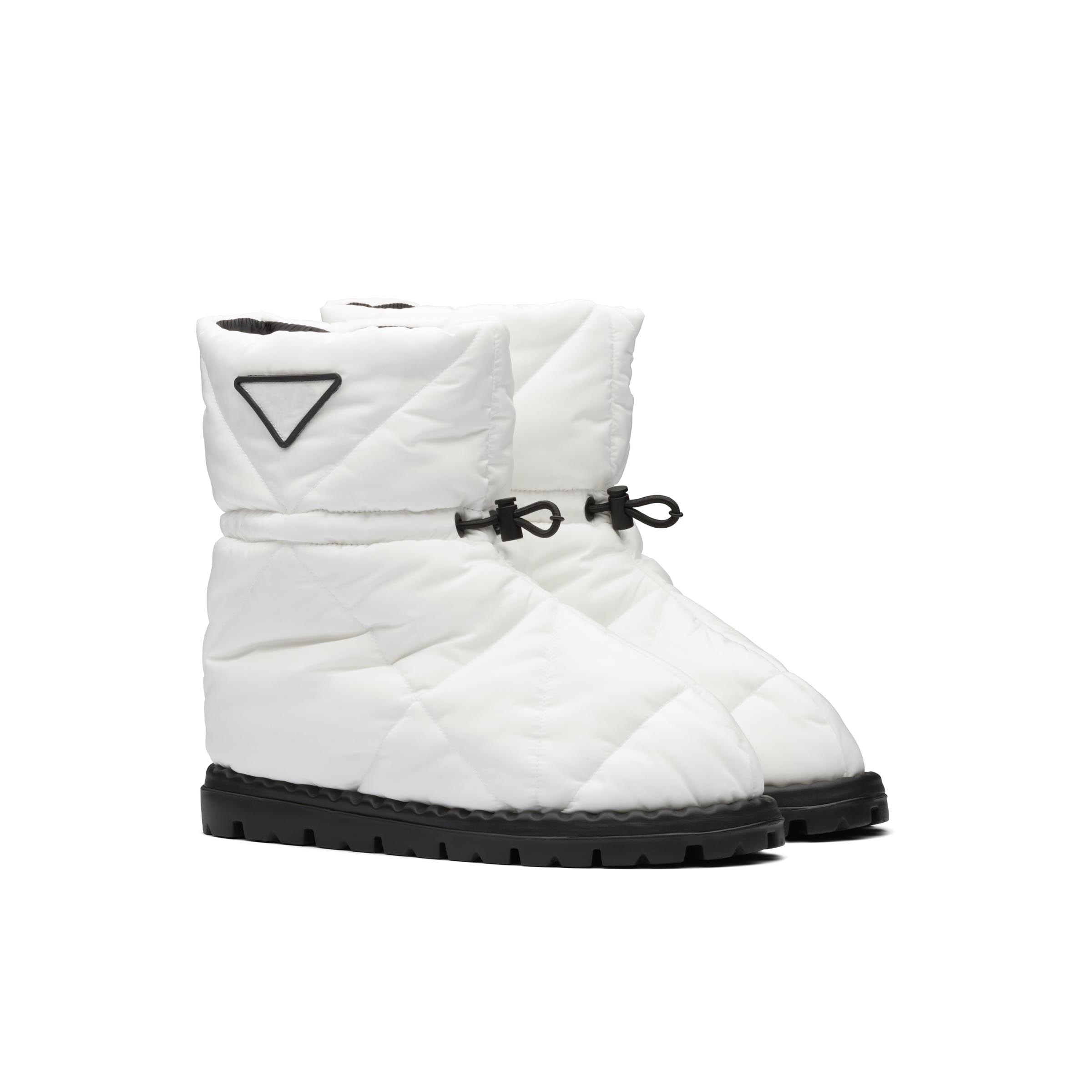 

Quilted nylon medium moon boots Women ankle Genuine Leather Embroidered Laureate Platform Martin Chunky Heel Star Trail Boot Winter size 35-40