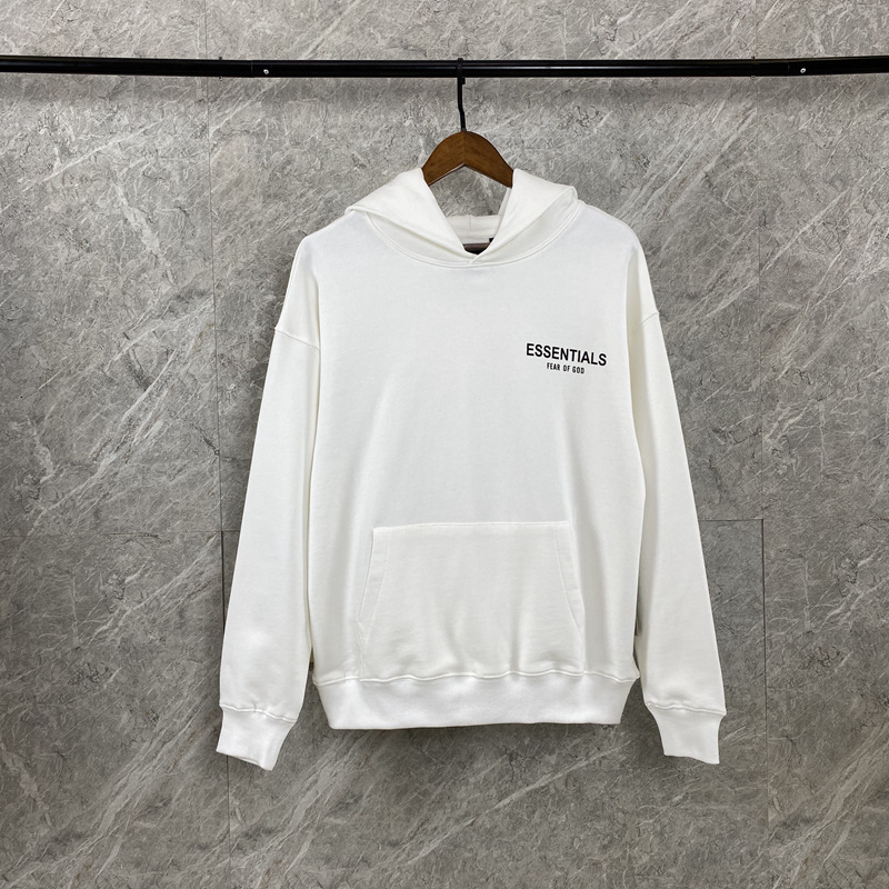 

2020 Fear of God mens sweatshirt FOG Essentials hoodie mens womens hoodie reflective long sleeve pullover hoodie sweatshirt Asian size M-2XL, Black
