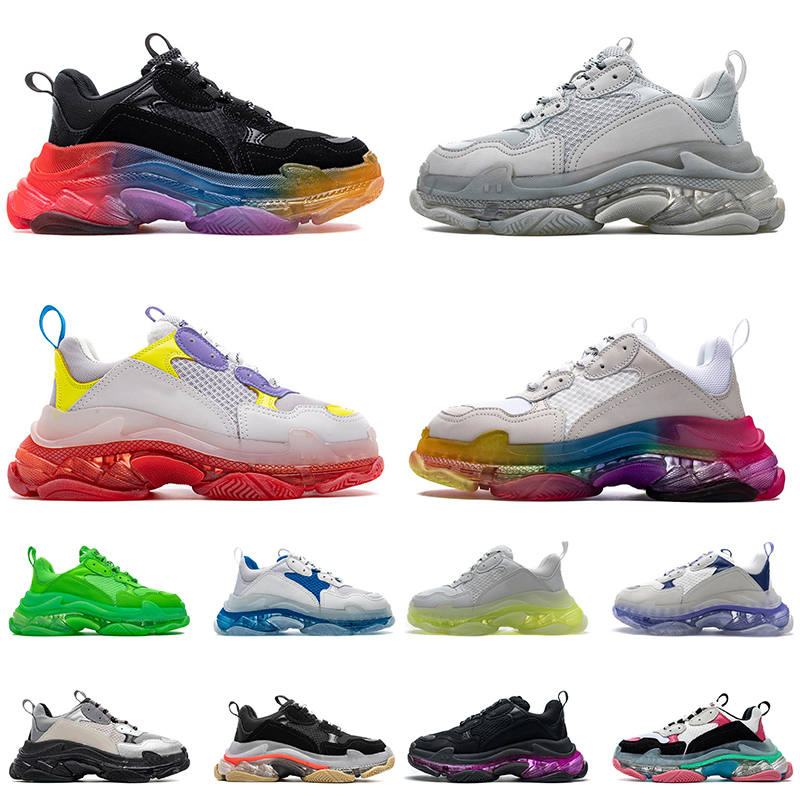 

Vintage Track Crystal Bottoms Luxurys Designers Shoes Casual Dad Women Mens Shoe Triple S Paris 17FW Sneakers Outdoor Jogging Trainers Size Eur 36-45, B30 36-45