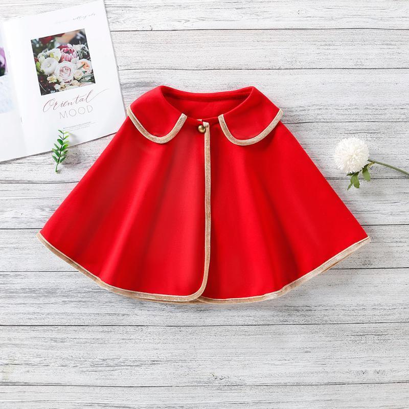

Jackets 2021 Girls Baby Red Cloak Coat Autumn Winter Fashion Girl Kids Outfits Children Christmas Wear Clothes, Blue;gray