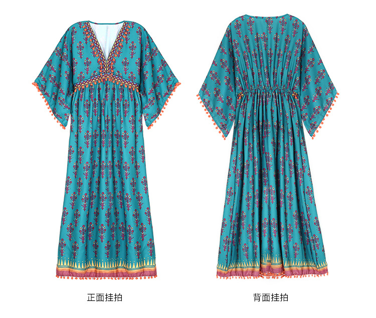 

2021 new ethnic embroidery robe dress ladies Eid Mubarak Middle East Dubai Turkey Morocco party Indian Islamic clothing