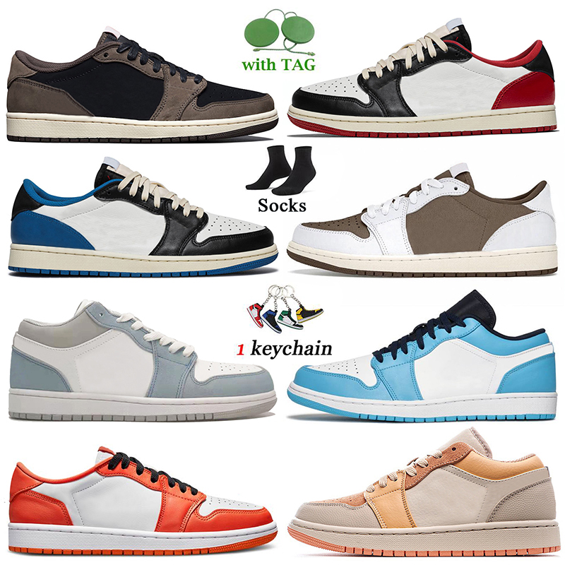 

Cactus Jacks 1 Low Basketball Shoes Women Mens Jumpman 1s Trainers Sports White Black Toe Fragment UNC Dio Wolf Grey SE Arctic Punch High OG Sneakers With Socks, B34 low paint drip 36-45