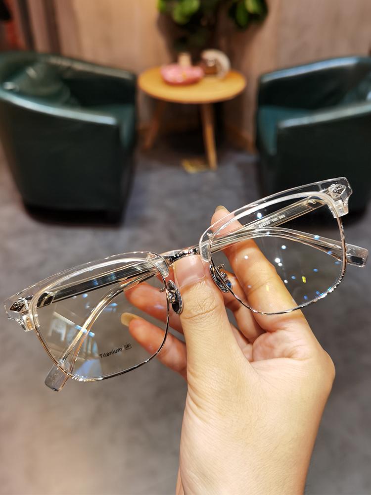 Lunettes de soleil mode Cadres Jiandan Retro Lunettes Cadre Hommes et Femmes Box Business Pure Titanium Transparent peut être équipé de myopie