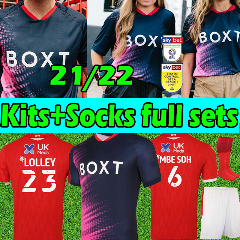 

22 23 Nottingham Soccer Jersey GRABBAN TAYLOR 2022 2023 MIGHTEN AMEOBI YATES LOLLEY FREEMAN KNOCKAERT foREsT Kits add Socks Full Sets football jersey, 21 22 away kits