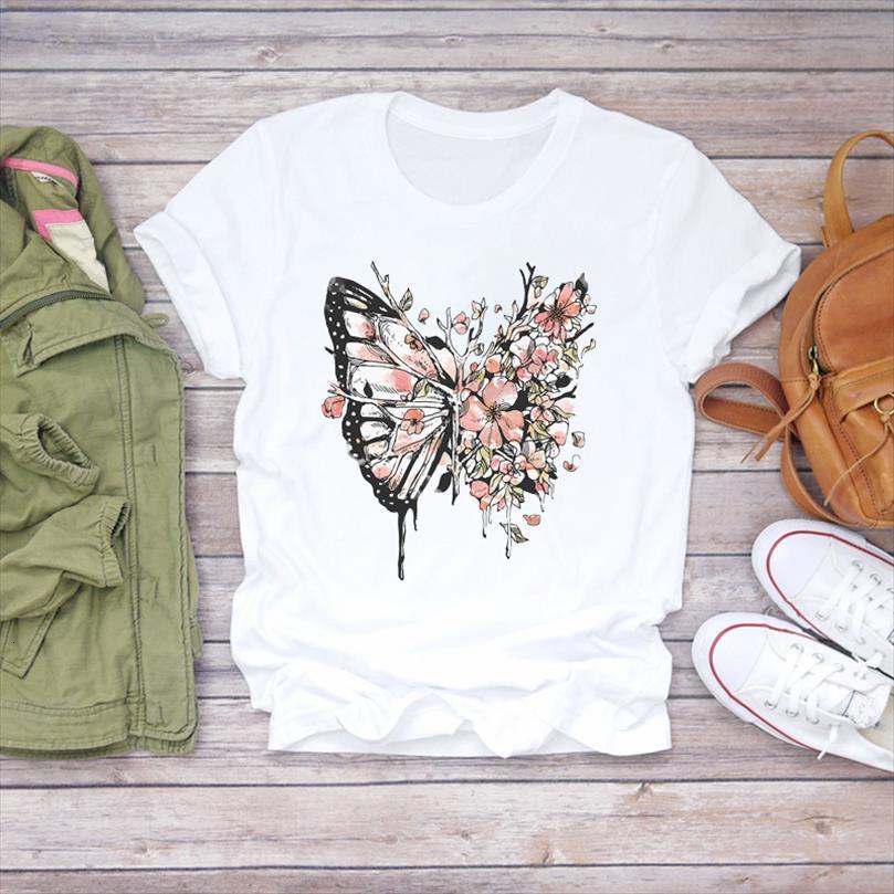 

men vintage butterfly clothing floral mens fashion print summer graphic female ladies tee, White;black
