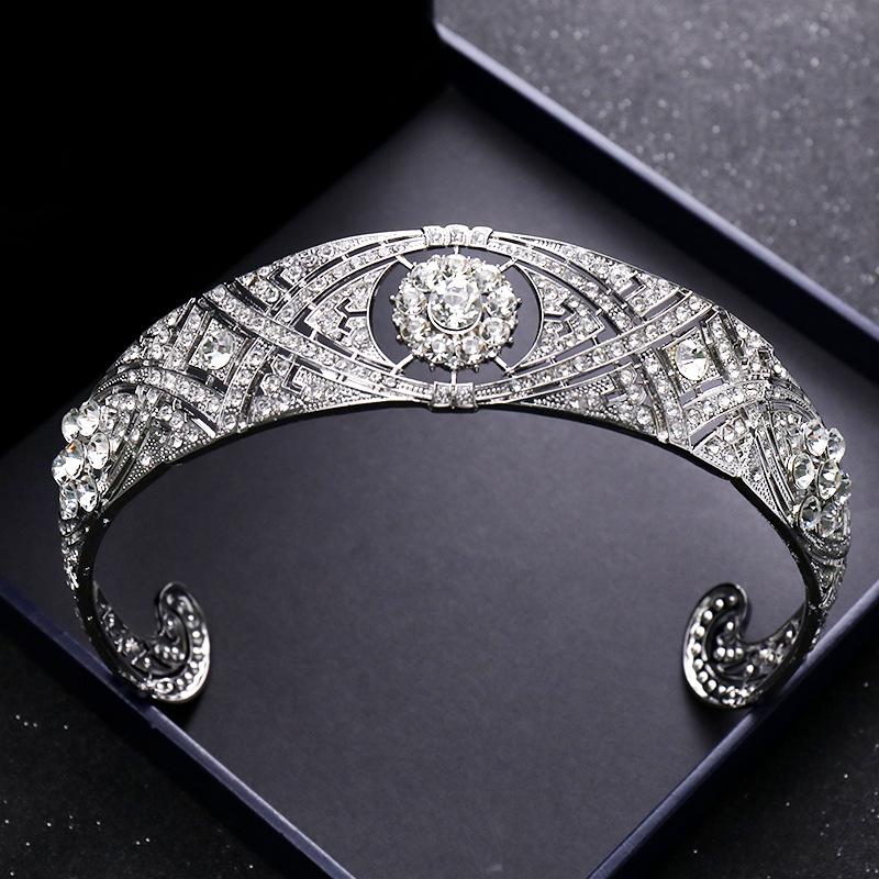 

Hair Clips & Barrettes Baroque Luxury Crystal Wedding Bride's Crown Women's Ball Accessories Bride, Golden;silver
