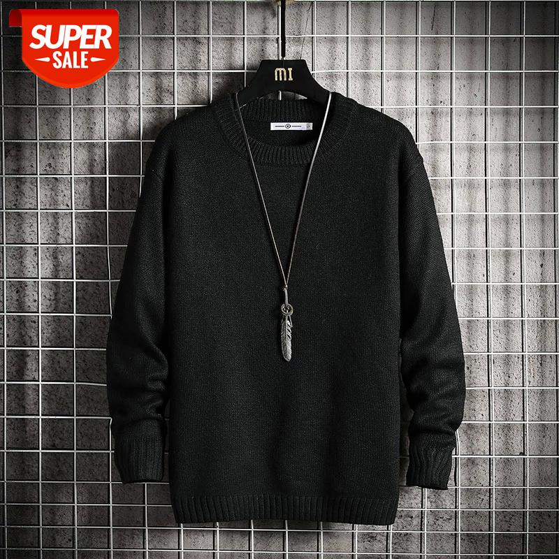 

Men'S Sweaters Spring Autumn Winter Clothes 2020 Pull OverSized -4XL 5XL Korea Style Casual Standard Pullovers #kk0v, White;black