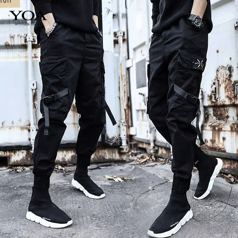 

2021 New Newly Fashion Designer Harem Men Loose Fit Big Pockets Military Cargo Hombre Casual Hip Hop Joggers Pants E25z, Desert camouflage