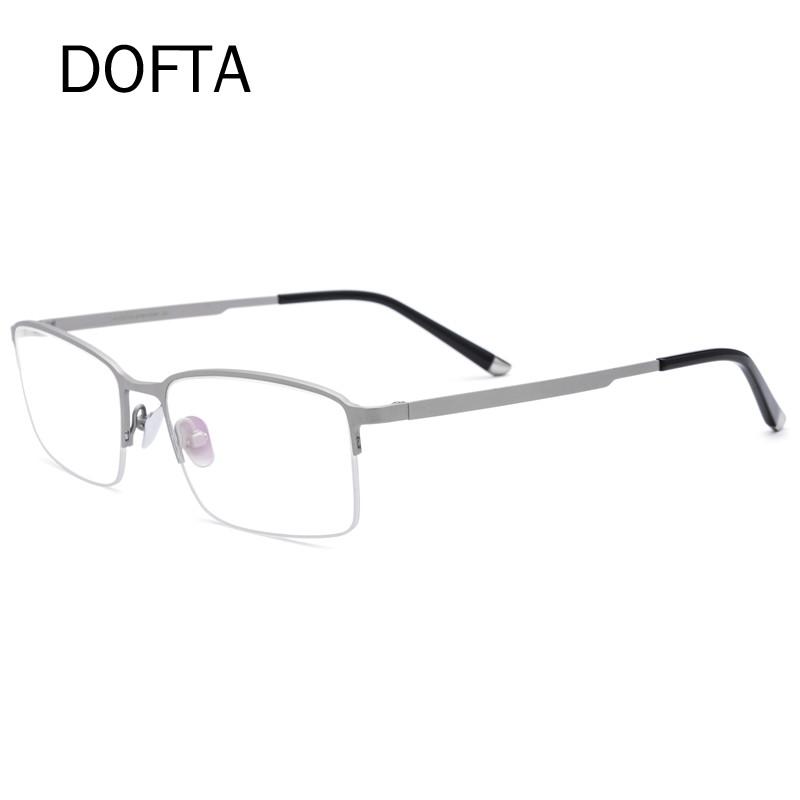 

Fashion Sunglasses Frames DOFTA Pure Titanium Glasses Frame Men Square Eyewear Semi Rimless Half Myopia Optical Prescription Eyeglasses 7019