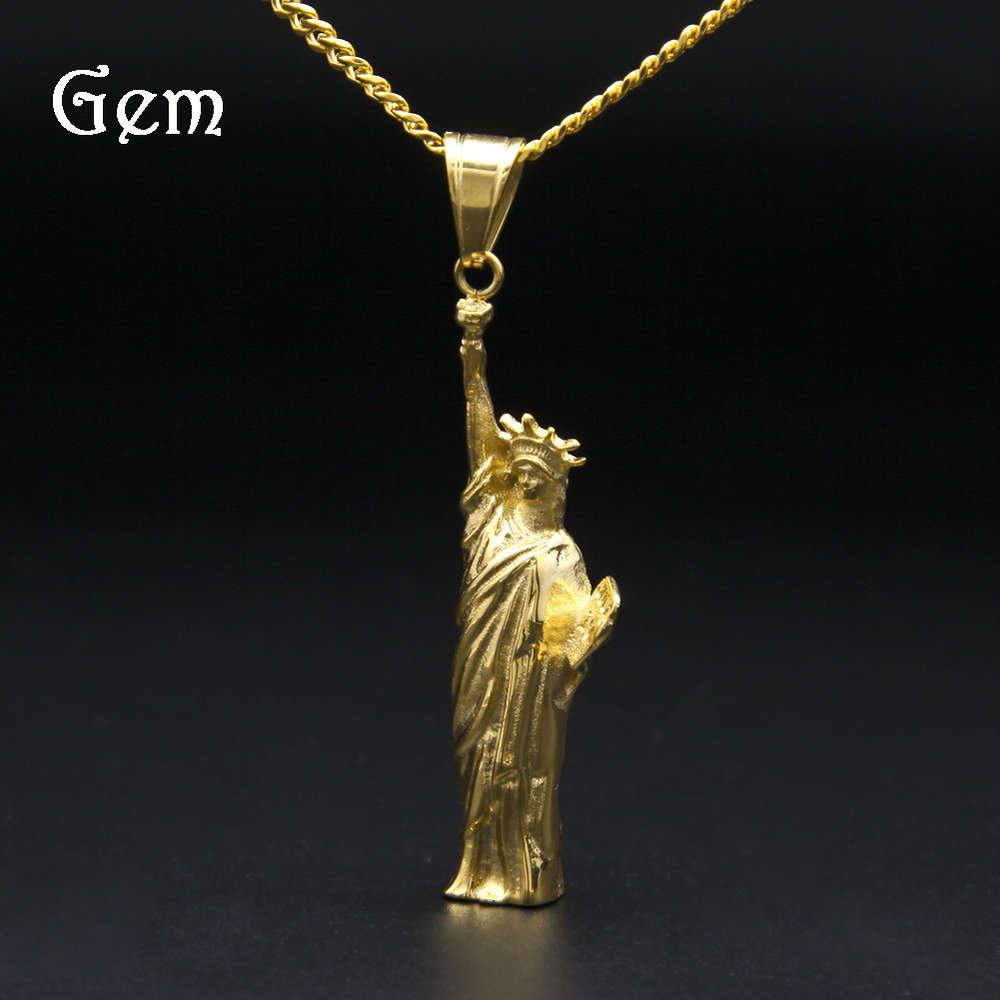 

Fashion statue of liberty stainless steel hip hop Pendant