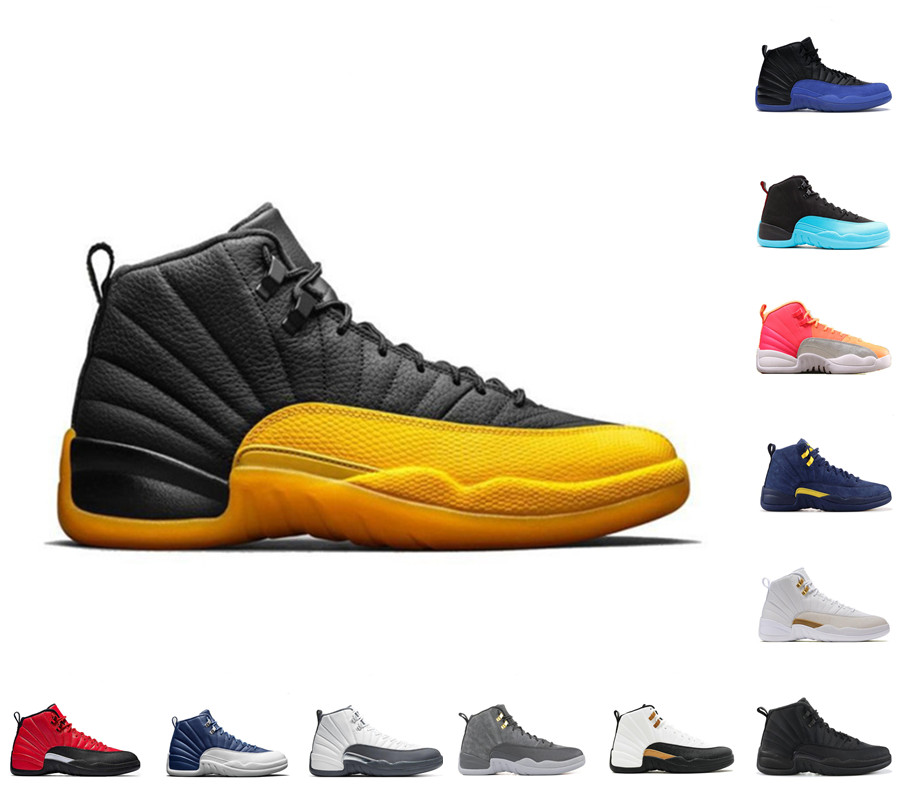 

Jumpman 12 University Gold men women basketball shoes 12s High quality Indigo Flu Game Twist Reverse Taxi Gym Red White Dark Grey mens outdoor trainer sneakers, Champagne