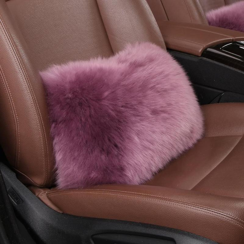 

Seat Cushions Long Wool Sheepskin Car Lumbar Support Pillow For Adult Man Women , 1 Piece