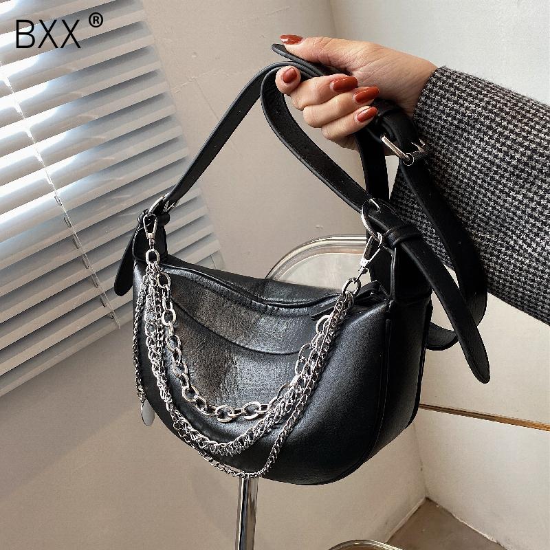 

[BXX] Luxury Quilted PU Leather Crossbody Bags For Women 2021 Shoulder Bag Female Lady Elegant Travel Chain Purses HR206, Beige
