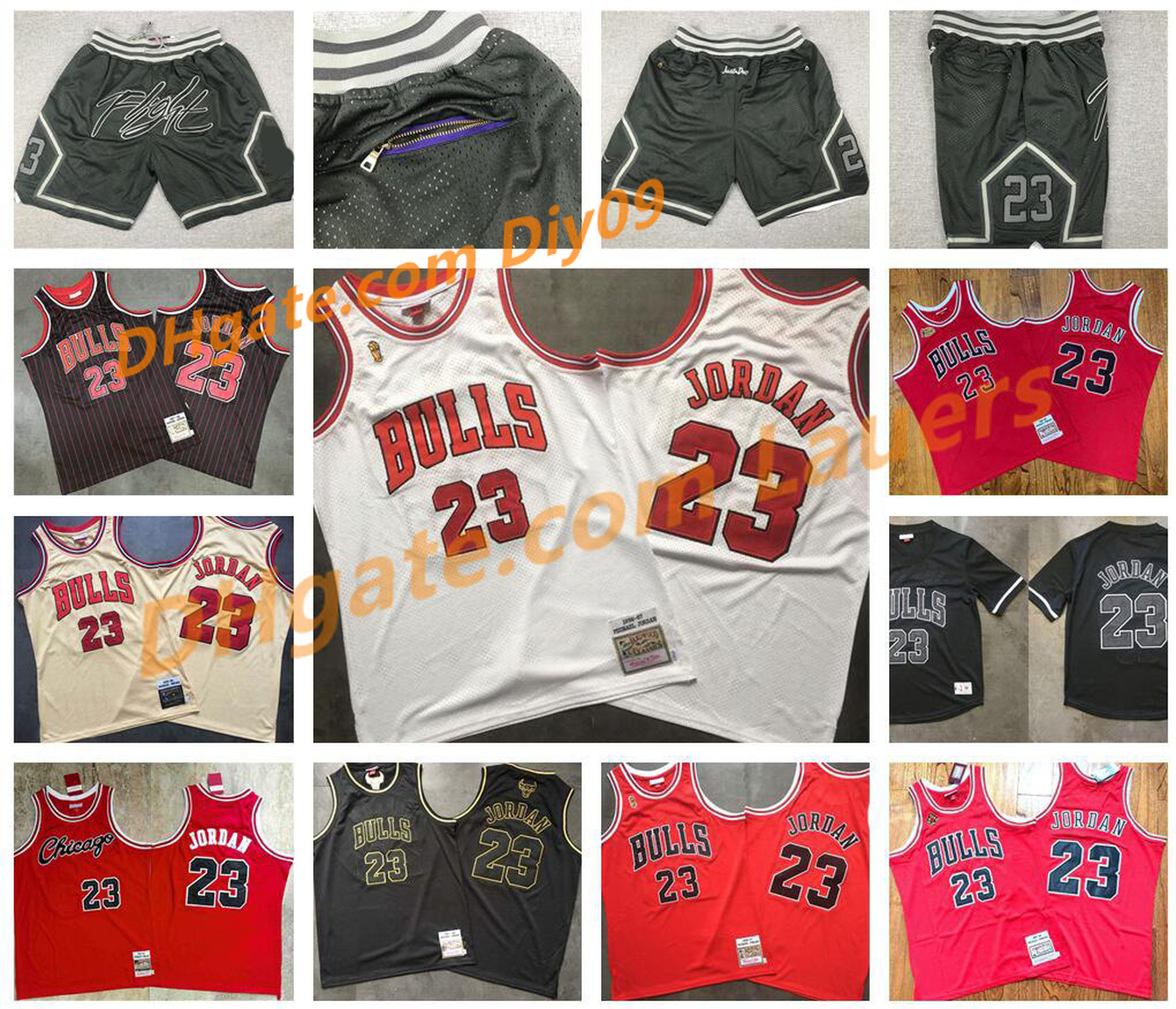 

Vintage Men Michael Flying Jersey Chicago Bulls Jersey 23 Michael JD Hardwoods Mitchell & Ness Basketball Jerseys, Black;red