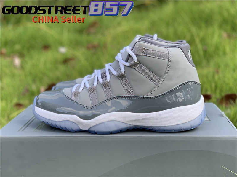 

Authentic 11 Cool Grey Medium White Real Carbon Fiber Men Athletic Shoes Sports Sneakers with Original Box 378037-001