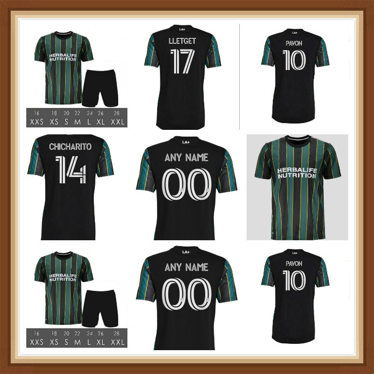 

2021 2022 CHICHARITO LA GALAXY Fans Soccer Jersey J.DOS SANTOS HERNANDEZ 20 21 22 KAMARANavy football Shirts Men Kids, Green