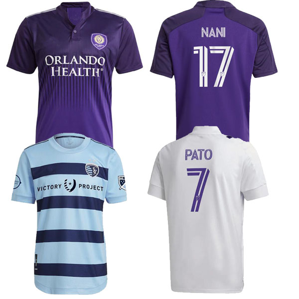 

2021 Orlando HOME City Jersey SC Soccer NANI PATO 7 PULIDO 17 DWYER AKINDELE MUELLER MOUTINHO RUAN KLJESTAN Sporting Kansas JRSEY SHIRT, Black