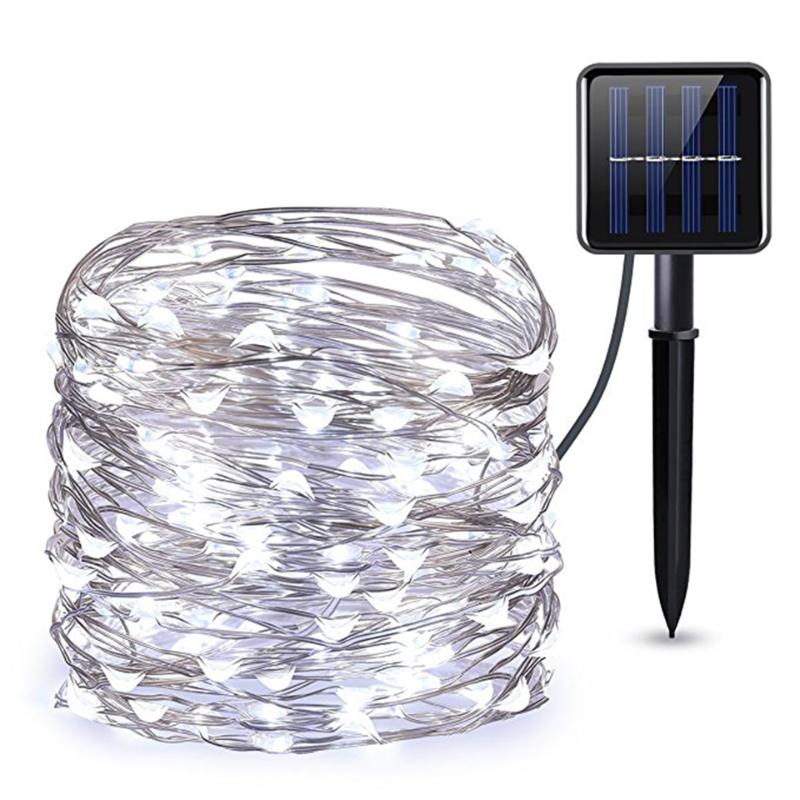 

LED Solar String Lights Home Garden Copper Wire USB Fairy Light Strip Lamp Outdoor Solar Powered Christmas Party Holiday Decor