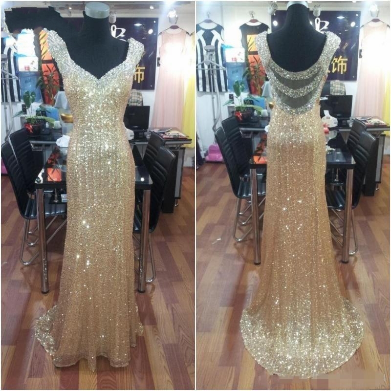 

2021 New Elegant Mermaid Sequined Prom Es Long Vestido Festa V-neck Beaded Formal Evening Party Robe De Soriee 5bv5, Burgundy