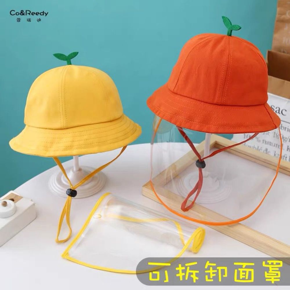 

Children's protective cap South Korea epidemic prevention sun protection droplet saliva sandstorm student mask boys girls baseball, Yellow