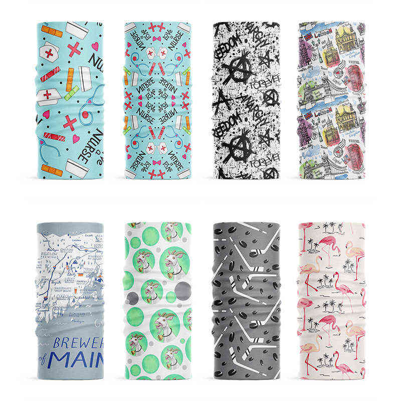 

New Fashion 3D Printed Women Scarf Novelty Cartoon Pattern Magic Cycling Soft Headdress Outdoor Sports Accessories Cover Bandana Y1108