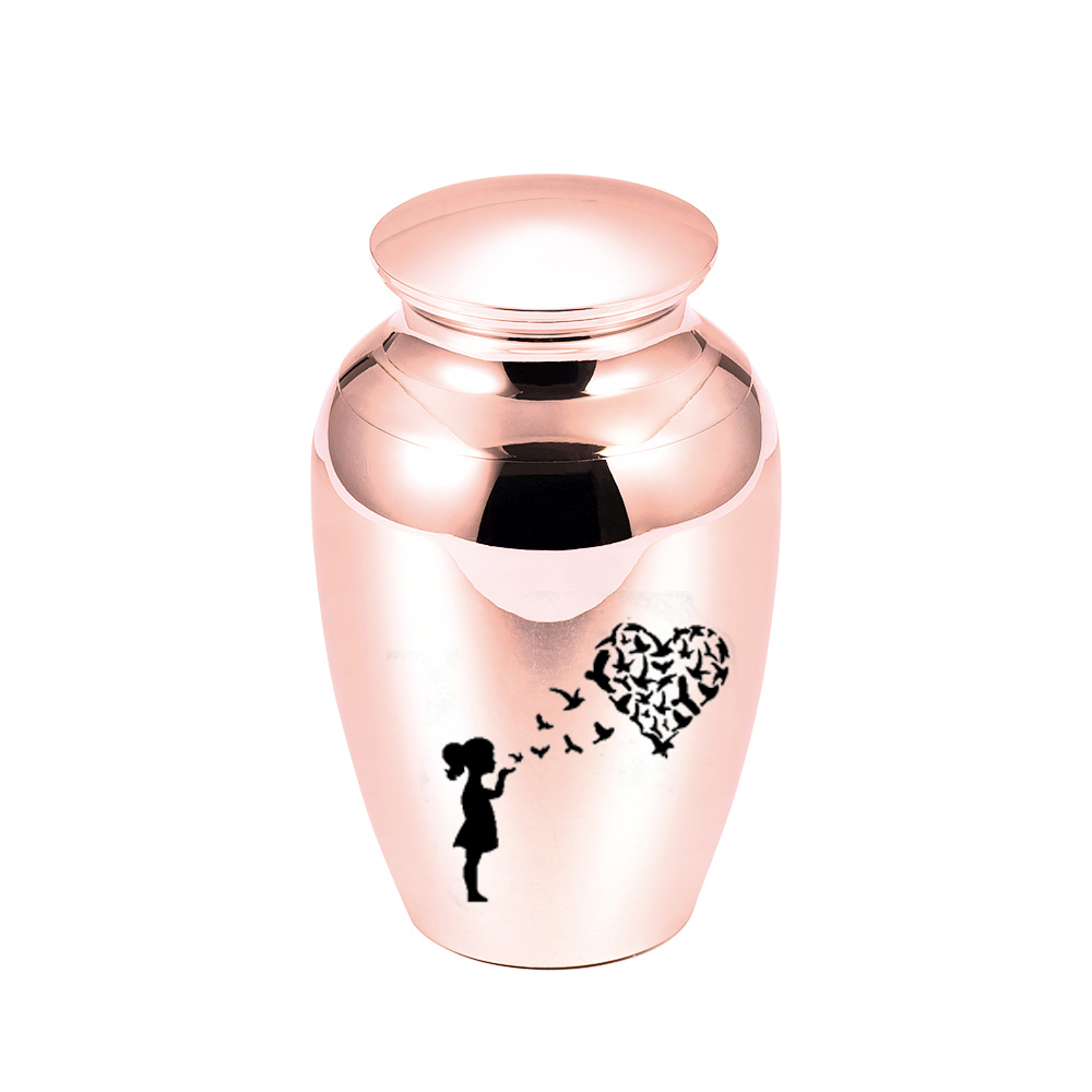 

Five Colors To Commemorate The Urn Pendant Of The Deceased Relatives/Pets Little Girls And Loving Birds Cremation Jars For Pets/Humans
