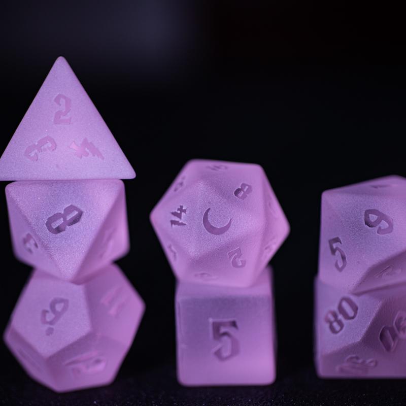 

Other Pink Ground Handmade Polyhedral D&D Dice Set Grind Arenaceous Moon Logo For RPG COC DND Board Table Games Christmas Gift