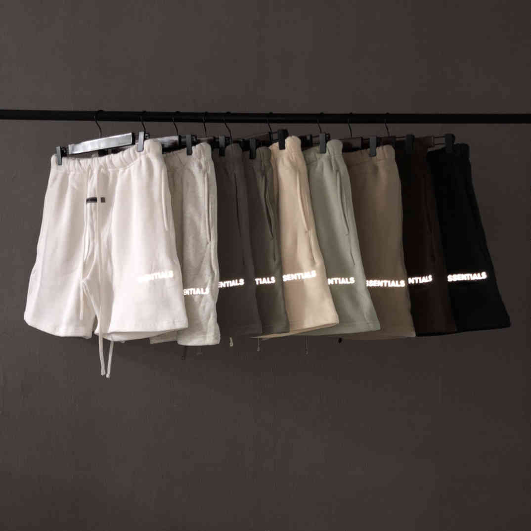 

Essentials Printed Women Men Drawstring Casual Shorts Pants Hiphop Fg Street Cotton Loose Beach, White;black