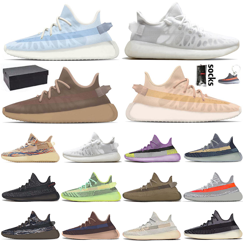 

With Box 2021 Top Quality Women Mens Running Shoes Big Size US 13 Sports Trainers Ash Pearl Mono Cinder Ice MX Oat Rock Static Black Reflective Sulfur Sneakers, Color.32