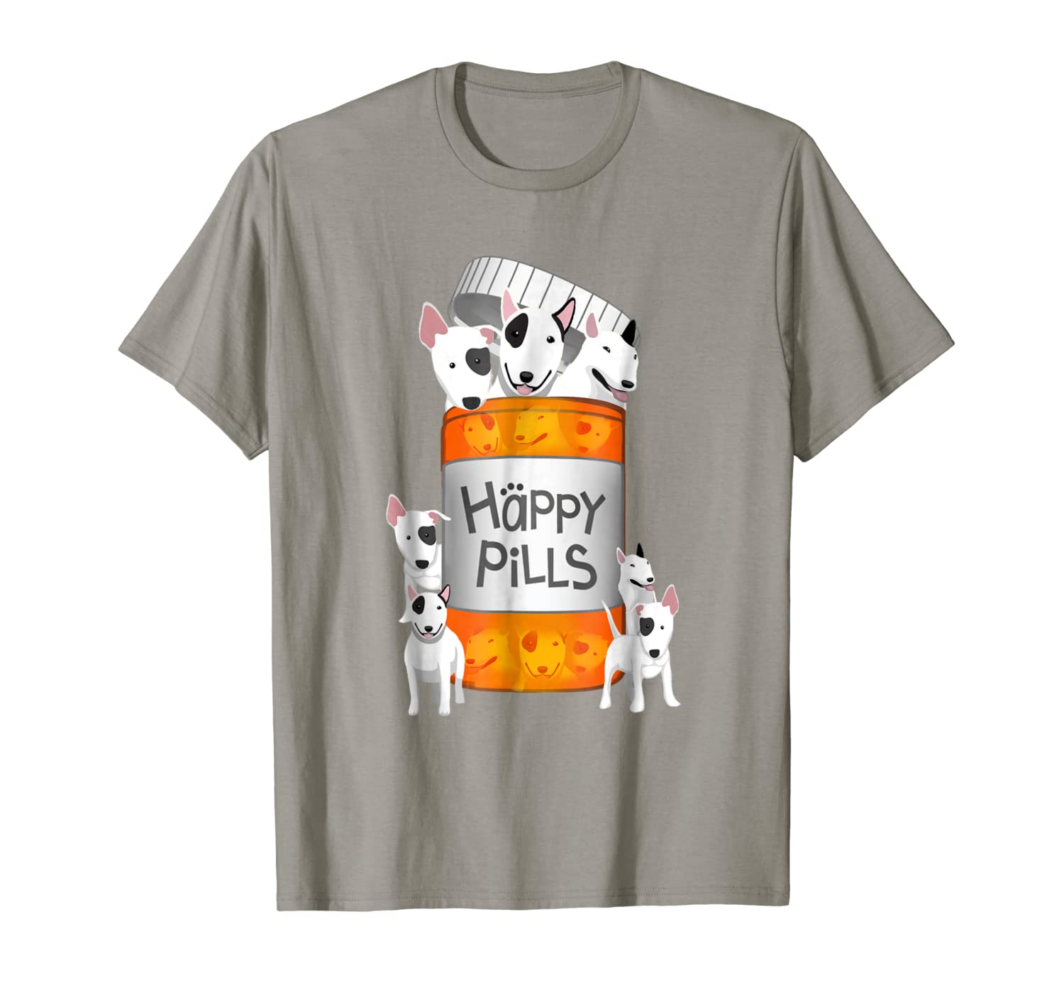 Happy Pills Bull Terrier T-shirt-image-707693339