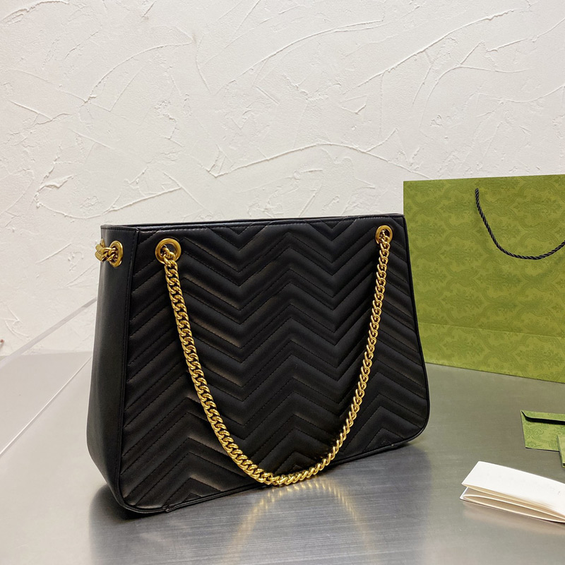 

Marmont Handbag Women Shoulder Bag Embroidery G Gold Logo Tote Bags Large Black Pocket Genuine Leather High Quality Handbags
