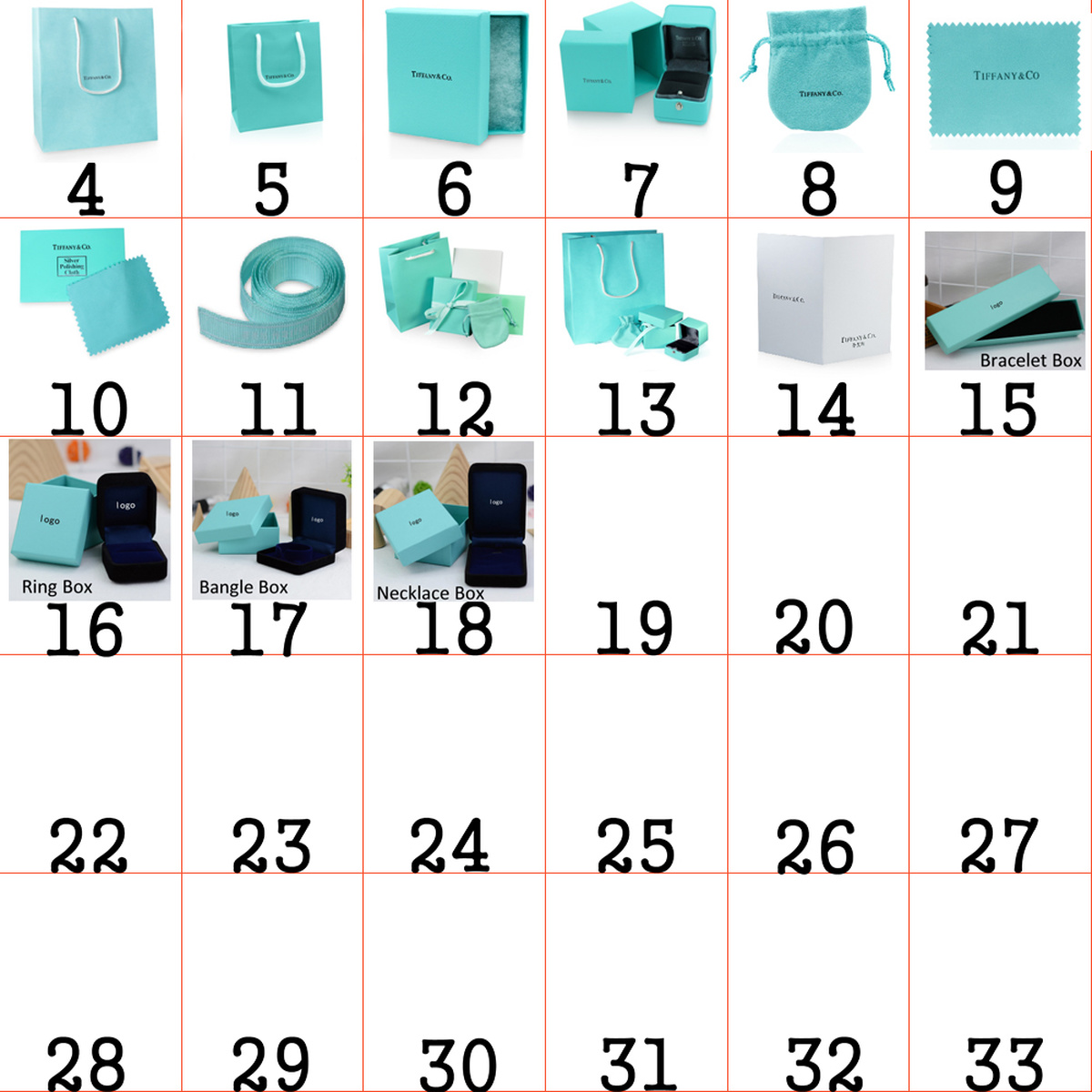 

2021 Product with packaging original classic bracelet ring earrings jewelry protection box set decoration bag gift box handbag cloth fashion, Silver