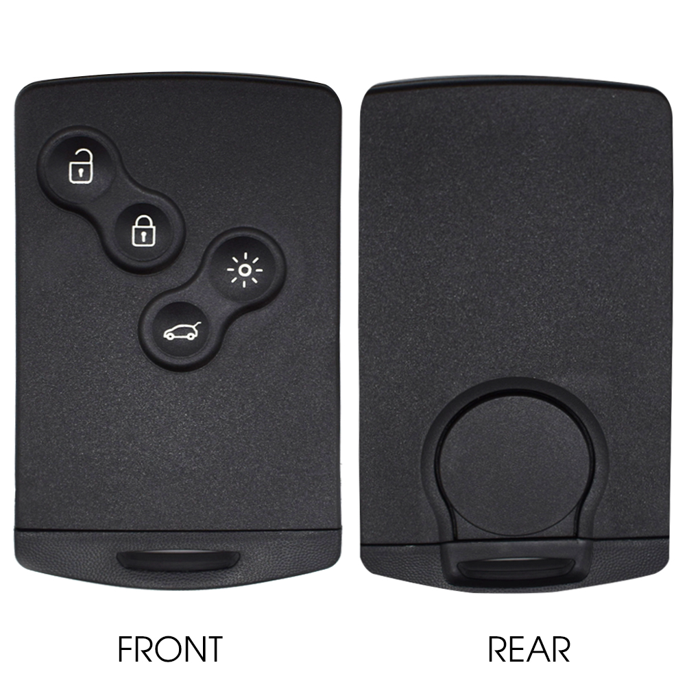 

Key Shell 4 Buttons For Renault Koleos Megane 2 3 Clio Captur Laguna Fob Remote Smart Card Key Case WIth Insert Small Key Blade