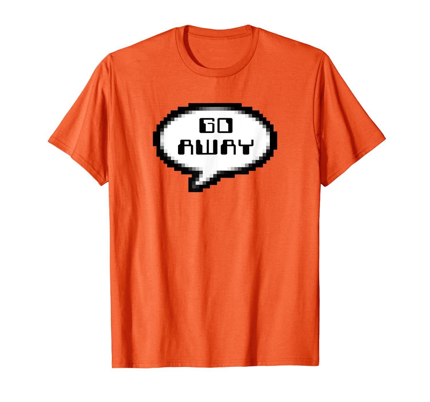 

Go Away Emo 8 Bit Pixelated Speech Bubble T-Shirt, White;black