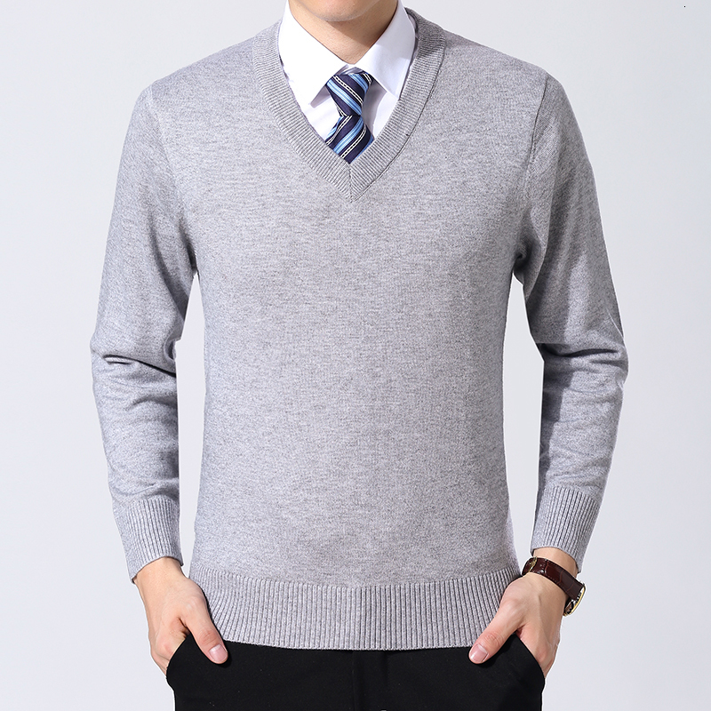 

2021 New Mens Smart Casual Solid Color Vest v Neck Wool Pullover Sleeveless Sweater Classic Men's Clothing No38, Red