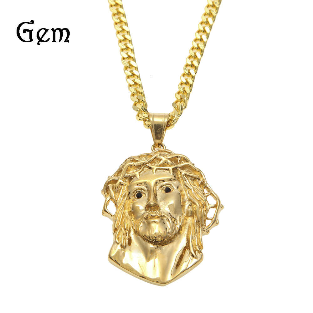 

New winter hip hop face portrait of Jesus hiphop stainless steel Jesus Pendant