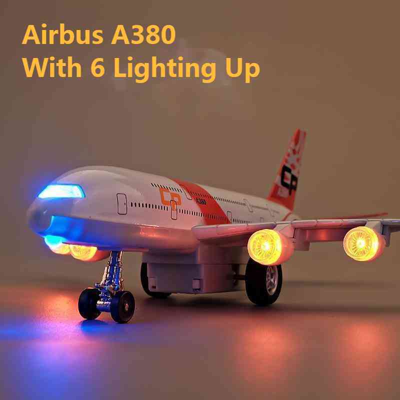 

Lighting Up alloy aircraft Airbus A380 Die-casting Zinc Alloy Airplane