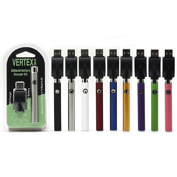 

510 Thread Battery Preheating Vape Pens 350mAh Variable Vertex E Cigarettes