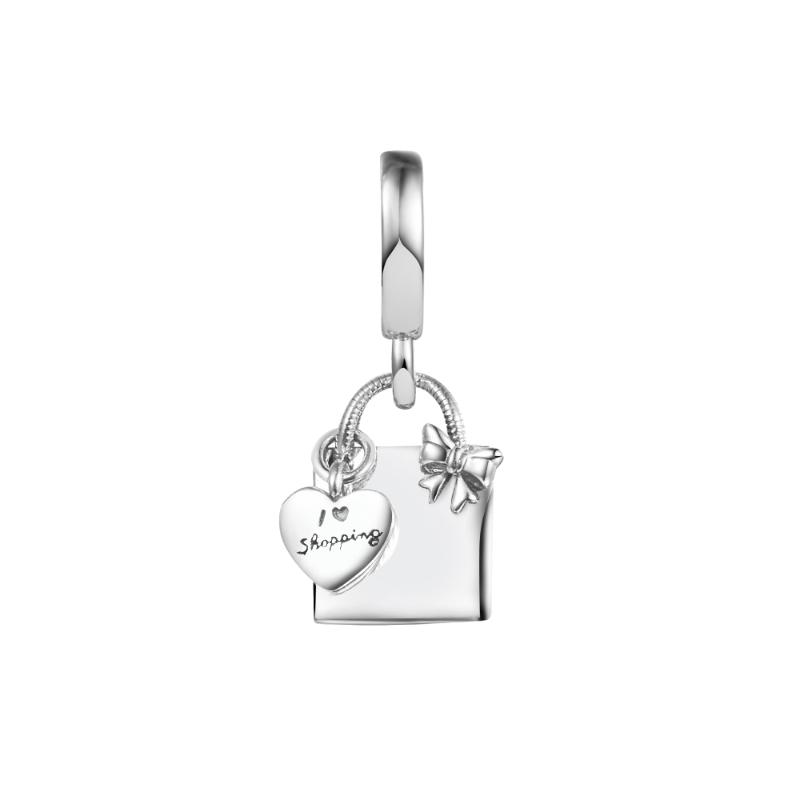 

Other Fits Bracelet 925 Sterling Silver Shopping Bag Dangle Charms Beads Women Girls DIY Jewelry Making Bijoux 2021
