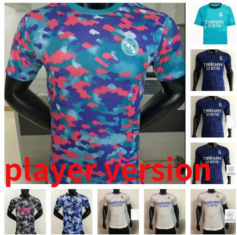 

Player Version Real Madrid Soccer Jerseys 2021 2022 #7 HAZARD #9 BENZEMA home away 20/21 Men Football Shirts Sports Uniforms, 21/22 player version