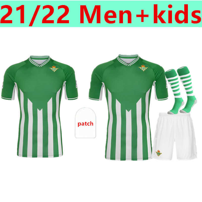 

2021 2022 REAL Betis soccer Jersey JOAQUIN Loren BOUDEBOUZ BARTRA A.GUARDADO home JUANMI CANALES Men+kids kit, 21/22 home adult socks