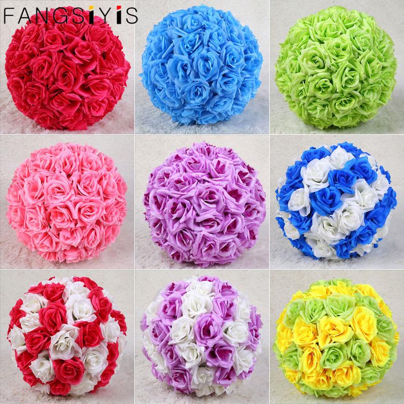 

Decorative Flowers & Wreaths 35/40/50/55CM Artificial Flower Ball Silk Table CenterpieceForParty Event Wedding Decor Lead, Purple
