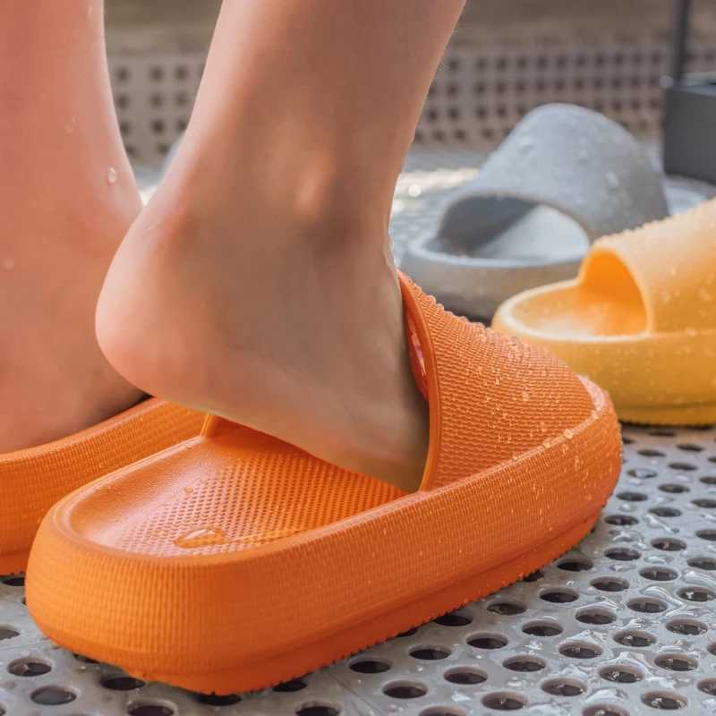 

Unisex Slippers Indoor Bathroom Non-Slip Bathroom Bath Slippers Quick-Drying Home Thick Soft Comfortable Sandals Women Sliders H0827, Blue
