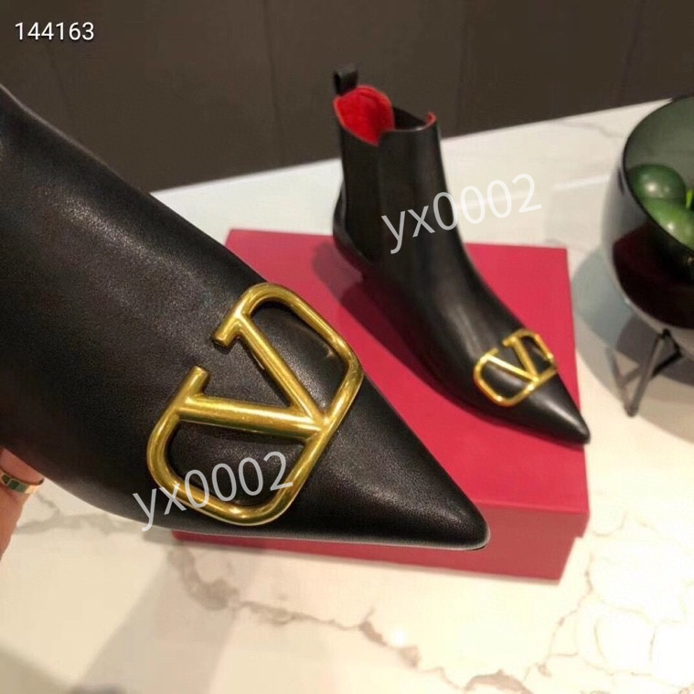 

2021 Womens Heel Snow Valentinoes boots Leather ankle boot chunky Martin shoes Print Platform Desert Lace-up 3 colors 35-41 Valentine's Day Valentinoes boots, 01