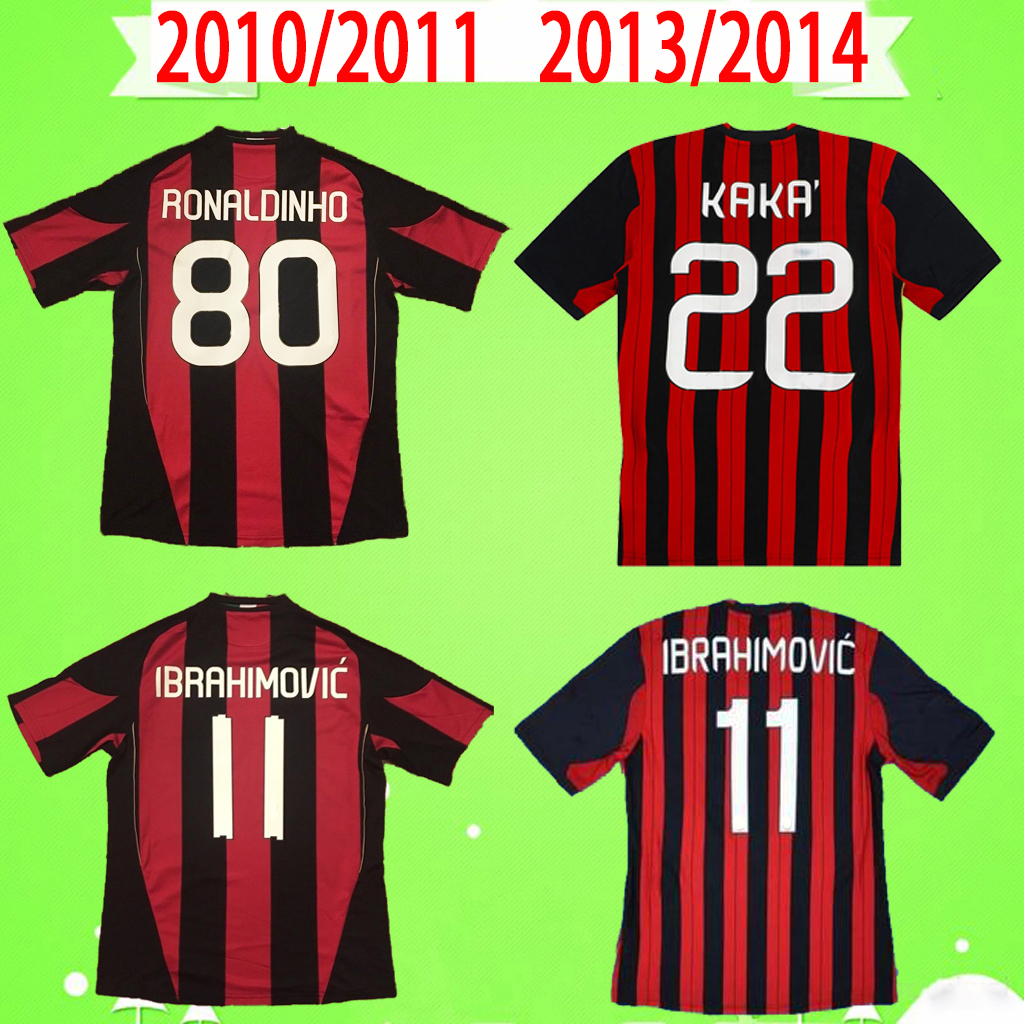 

2010 2011 2013 2014 Retro soccer jersey vintage football shirt 10 11 13 14 classic ac Maglia da calcio MALDINI INZAGHI MILAN RONALDINHO IBRAHIMOVIC PIRLO SEEDORF KAKA, 10/11 cup