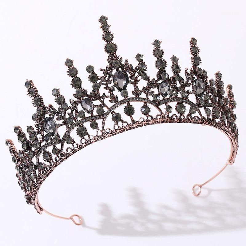 

Hair Clips & Barrettes Vintage Baroque Tiaras And Crowns Royal Style Black/Purple Crystal Headbands For Women Girls Hairbands Bride Noiva We, Golden;silver