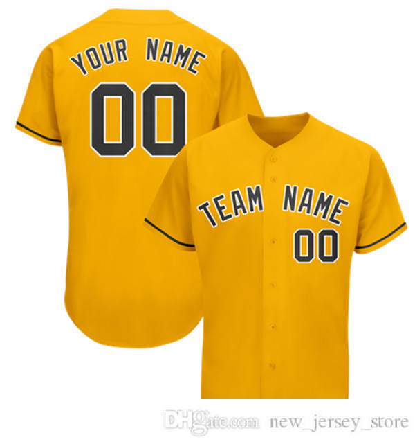 

Short Sleeve Baseball Jersey Customized Stitch Your Name/Number Breathable 047