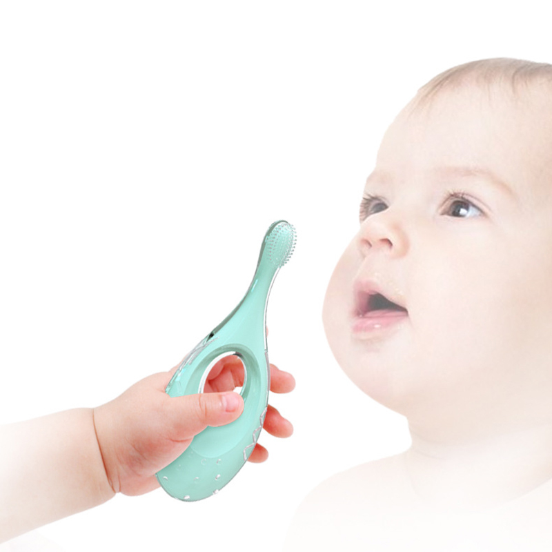 

Silicone Baby Training Toothbrush Solid Color Short Handle Baby Kids Toothbrush Cute Cartoon Baby Oral Care Toothbrush
