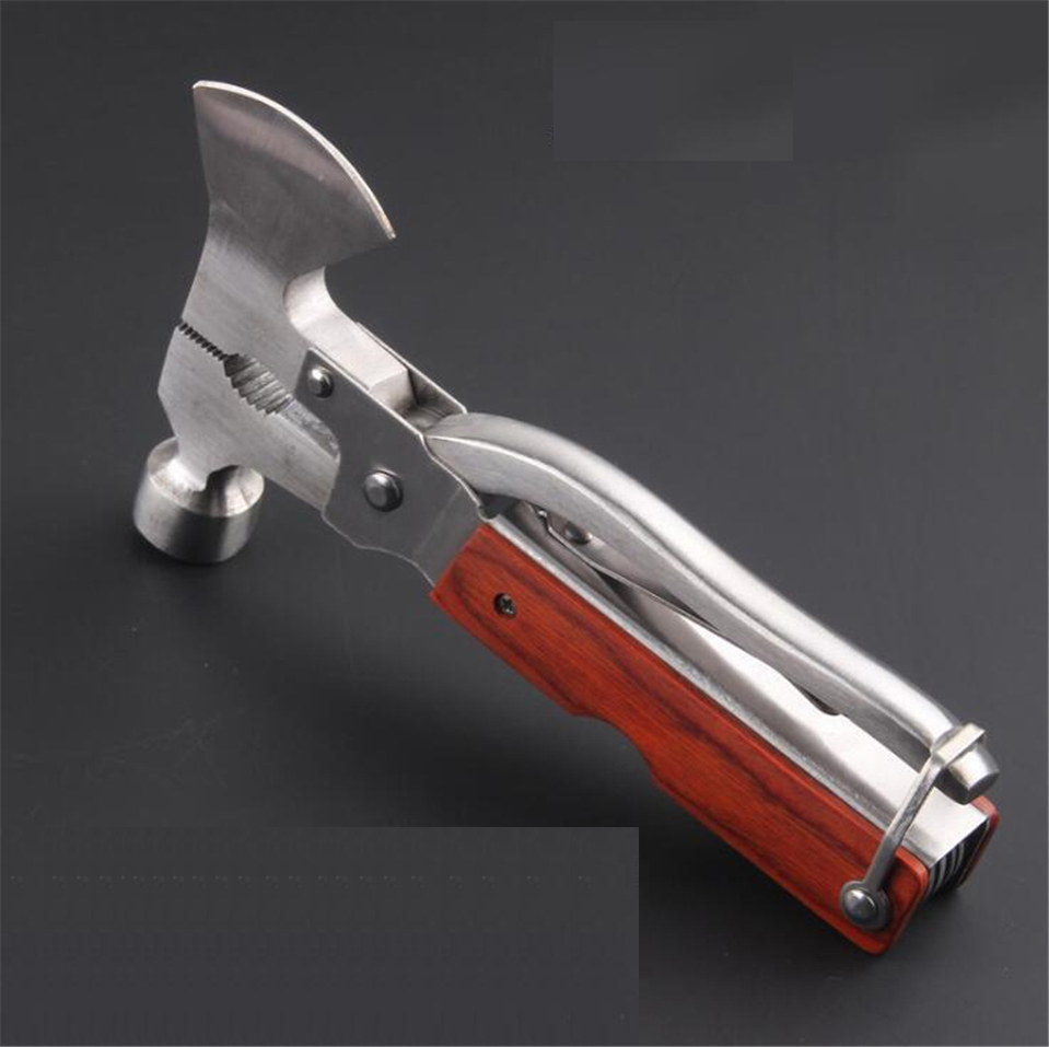 

16 in 1 Outdoor Camping Multifunctional Tool Axe Hammer Stainless Steel folding Knife Vehicle Emergency Tool Screwdriver