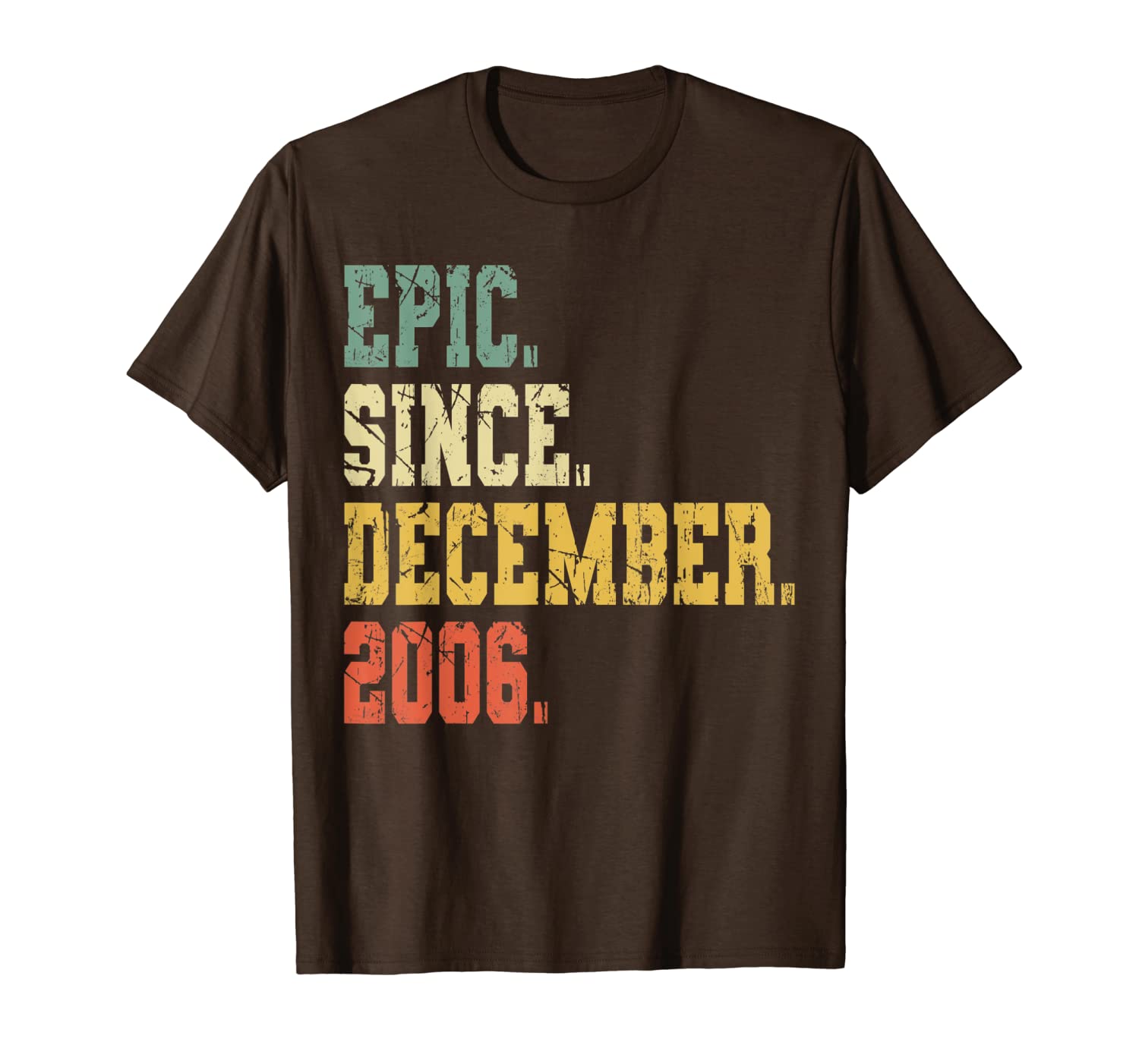 

13 years old shirt gift- epic since december 2006 t-shirt, White;black
